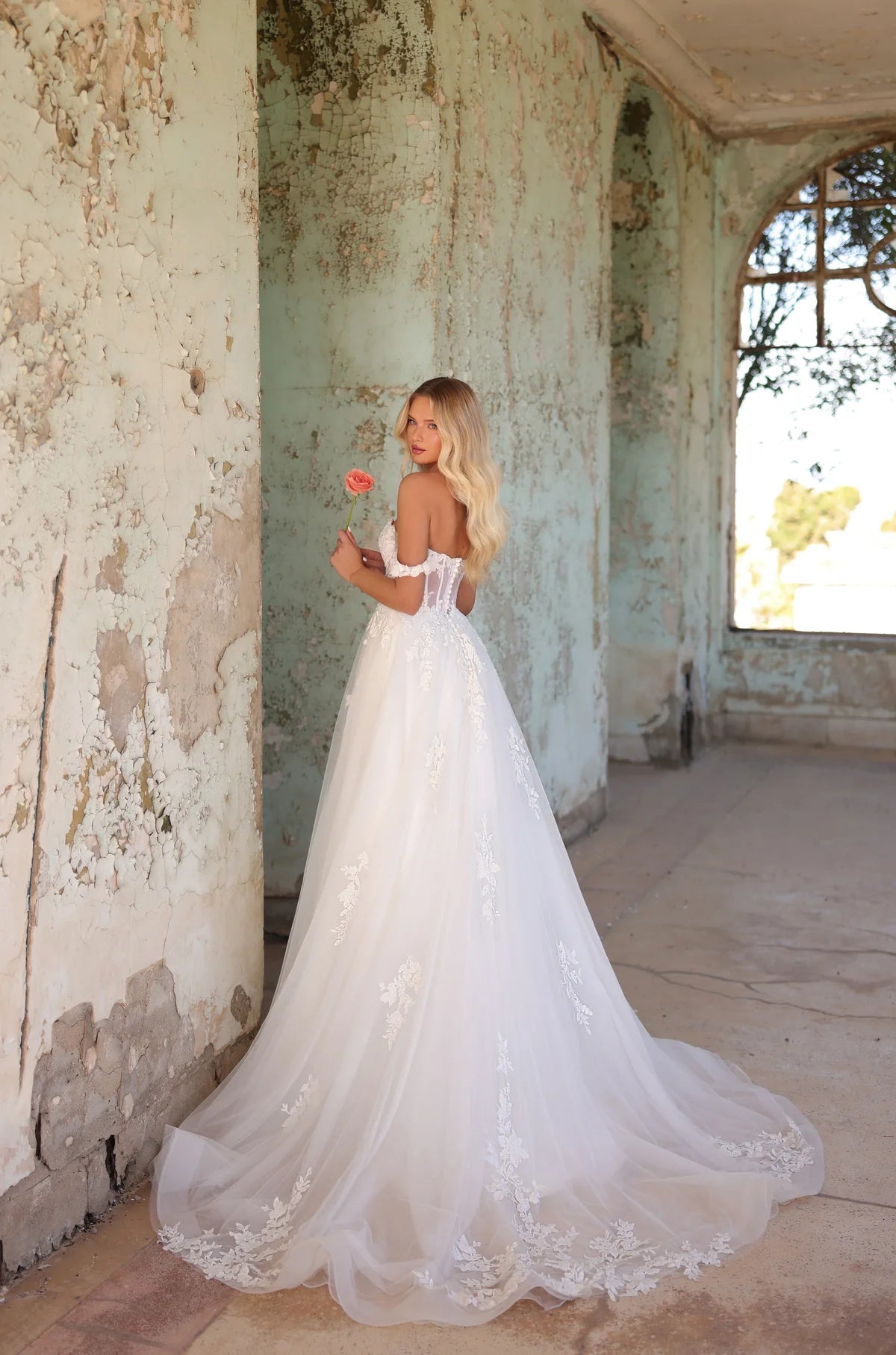 ANNISTON | Darling Neckline Off Shoulder A-Line | AMARRA