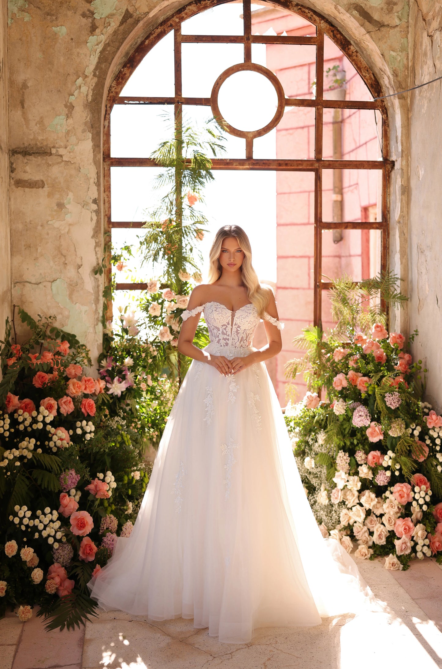 ANNISTON | Darling Neckline Off Shoulder A-Line | AMARRA