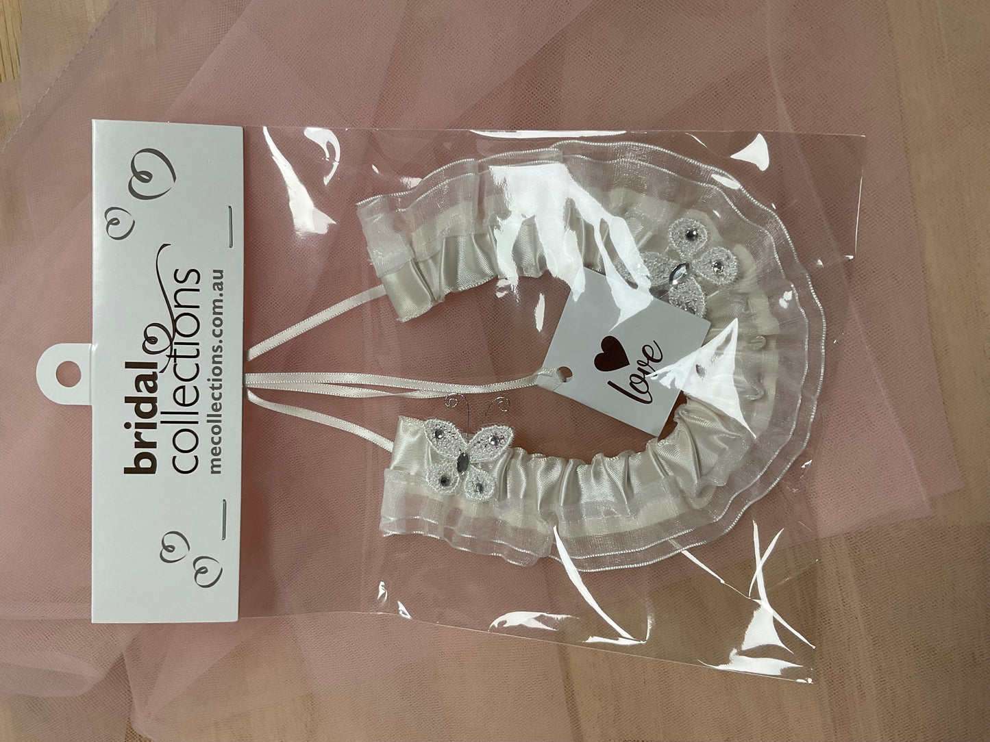 Satin with Embroidered Butterflies Ivory | Gifts
