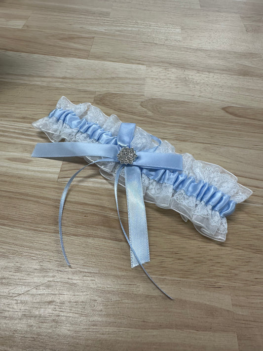 Baby Blue Bow | Garter